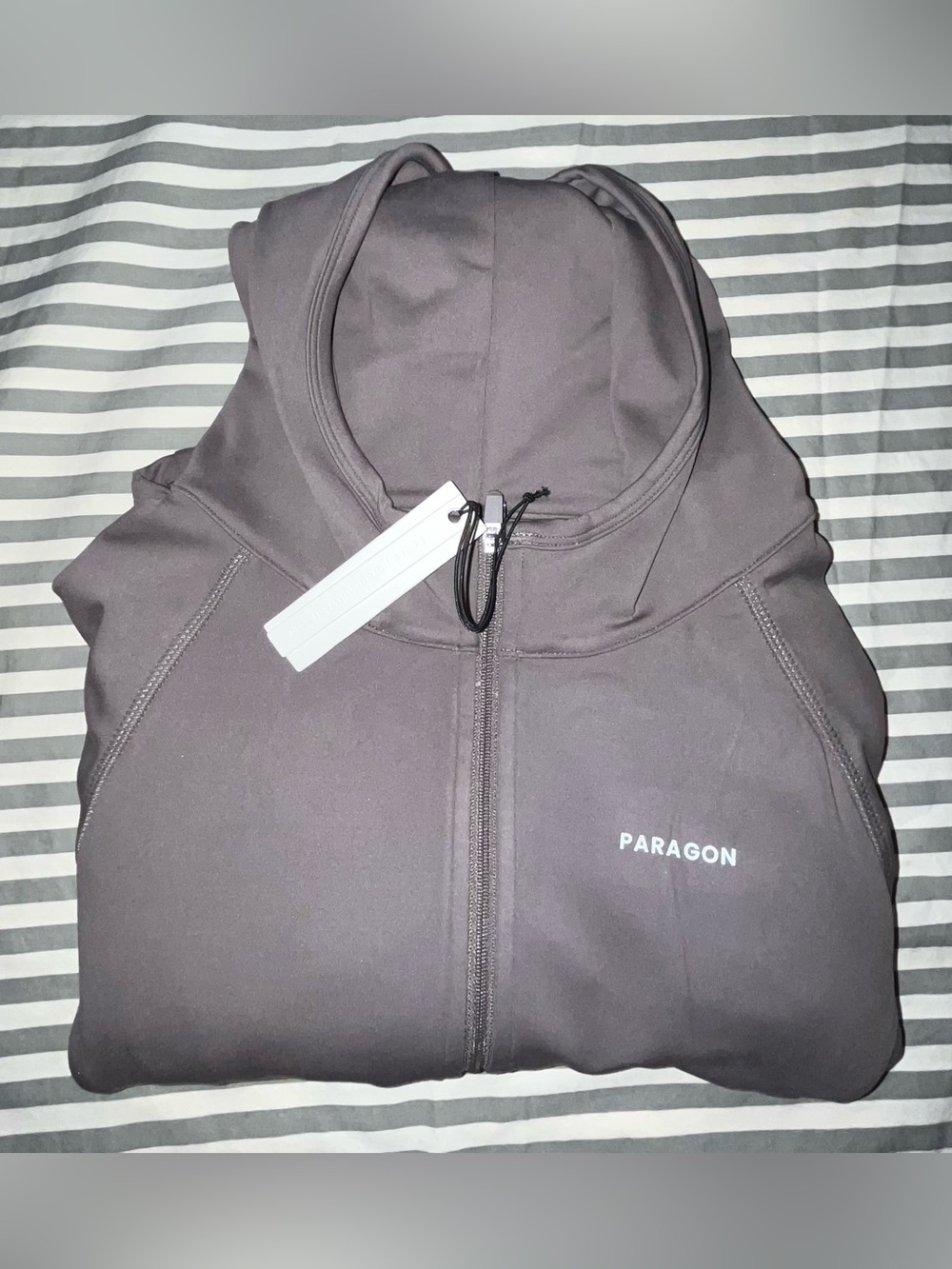 Paragon Fitwear Reluna Hooded Contour Jacket in Cement Size M